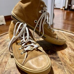 Michael by Michael Kors Brown High-Top Sneakers size 9